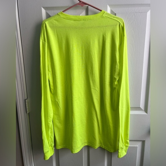 Men’s Delta Apparel Work Shirt, Construction shirt, Neon Yellow - Picture 2 of 3